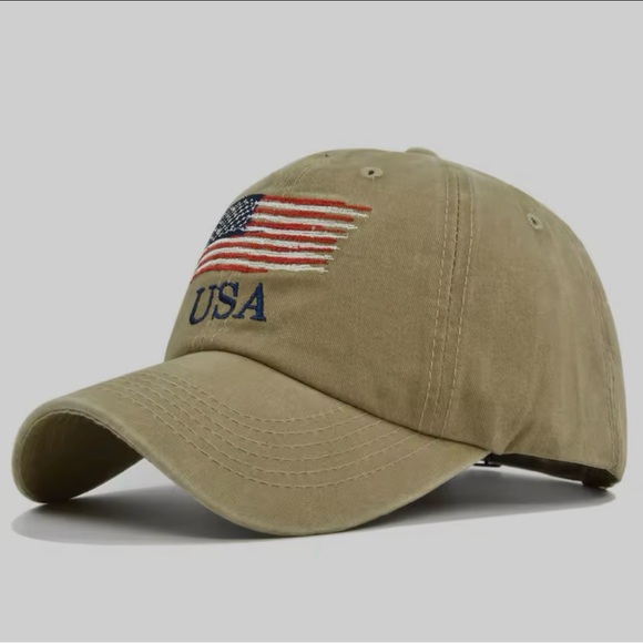 American Flag Side Embroidery Baseball Caps Adjustable Casual Hat new in bag - Picture 5 of 13